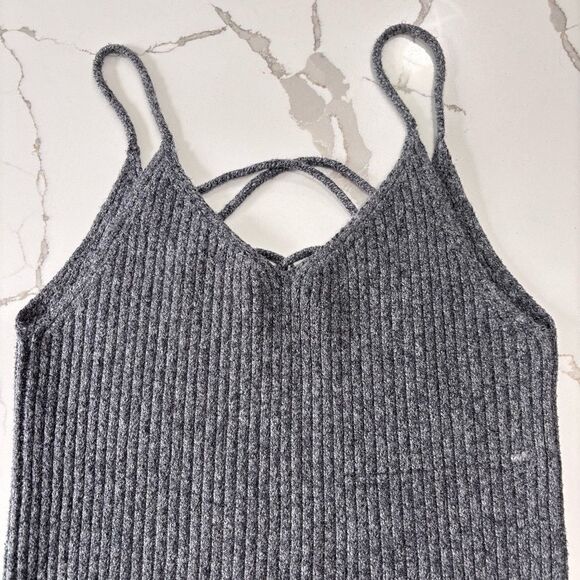 American Eagle | Women’s Grey Ribbed Knit Sweater Tank Size M - Picture 6 of 12